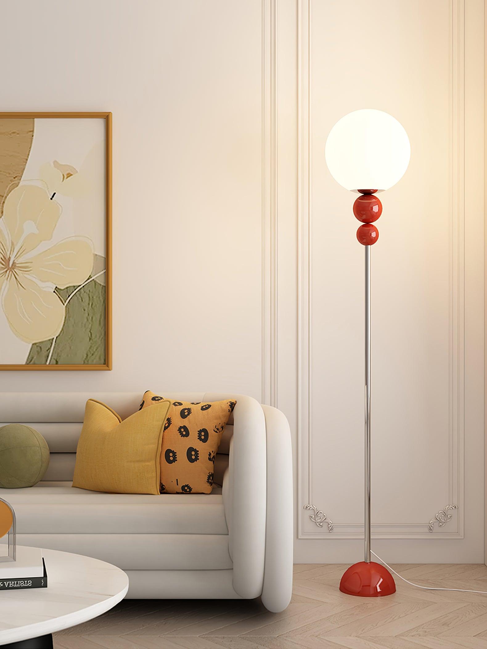 Moktan Sabai Clavel Modern Floor Lamp – Metal & Glass Elegant Standing Light