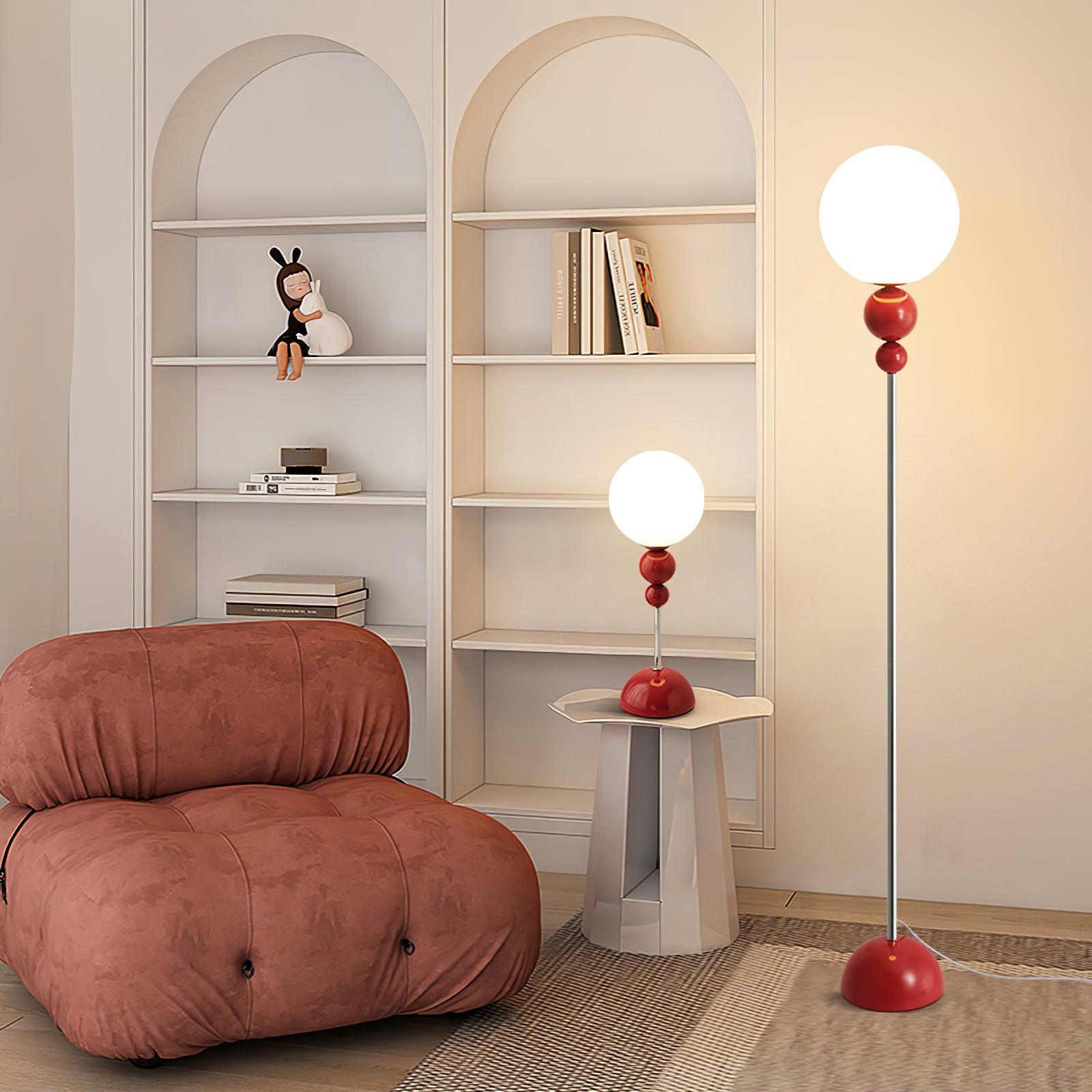 Moktan Sabai Clavel Modern Floor Lamp – Metal & Glass Elegant Standing Light