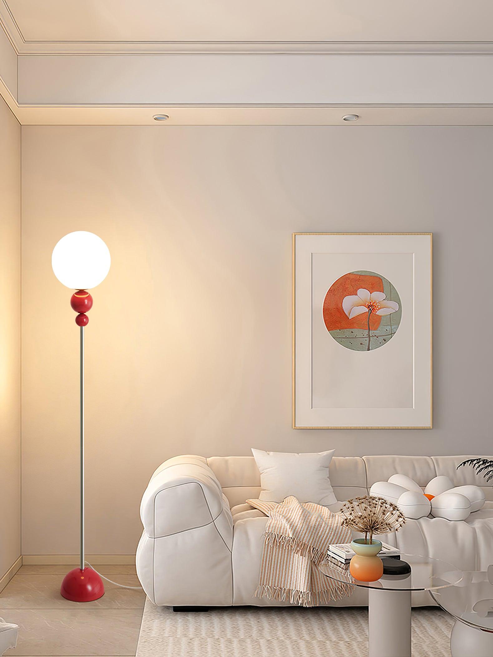 Moktan Sabai Clavel Modern Floor Lamp – Metal & Glass Elegant Standing Light