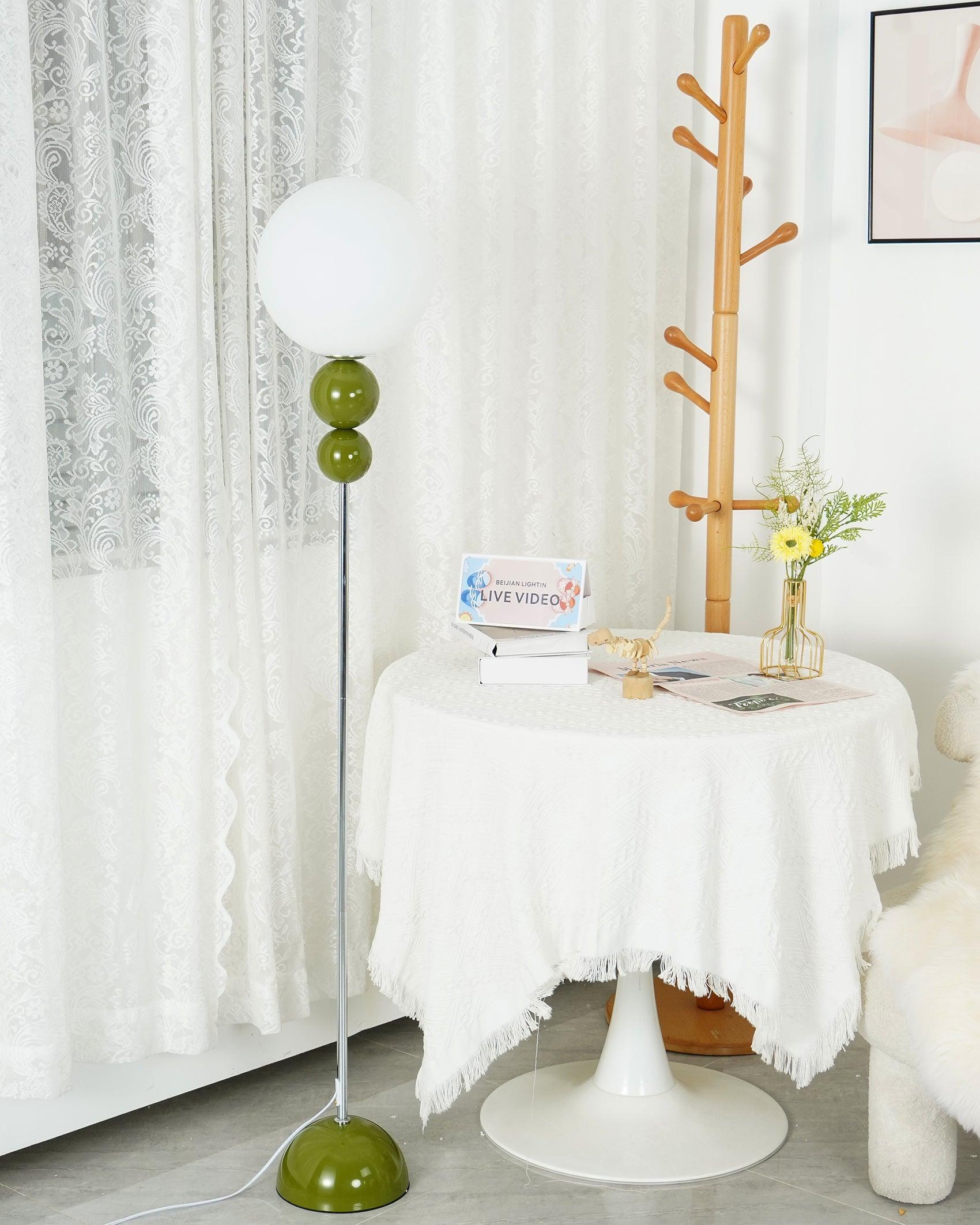 Moktan Sabai Clavel Modern Floor Lamp – Metal & Glass Elegant Standing Light