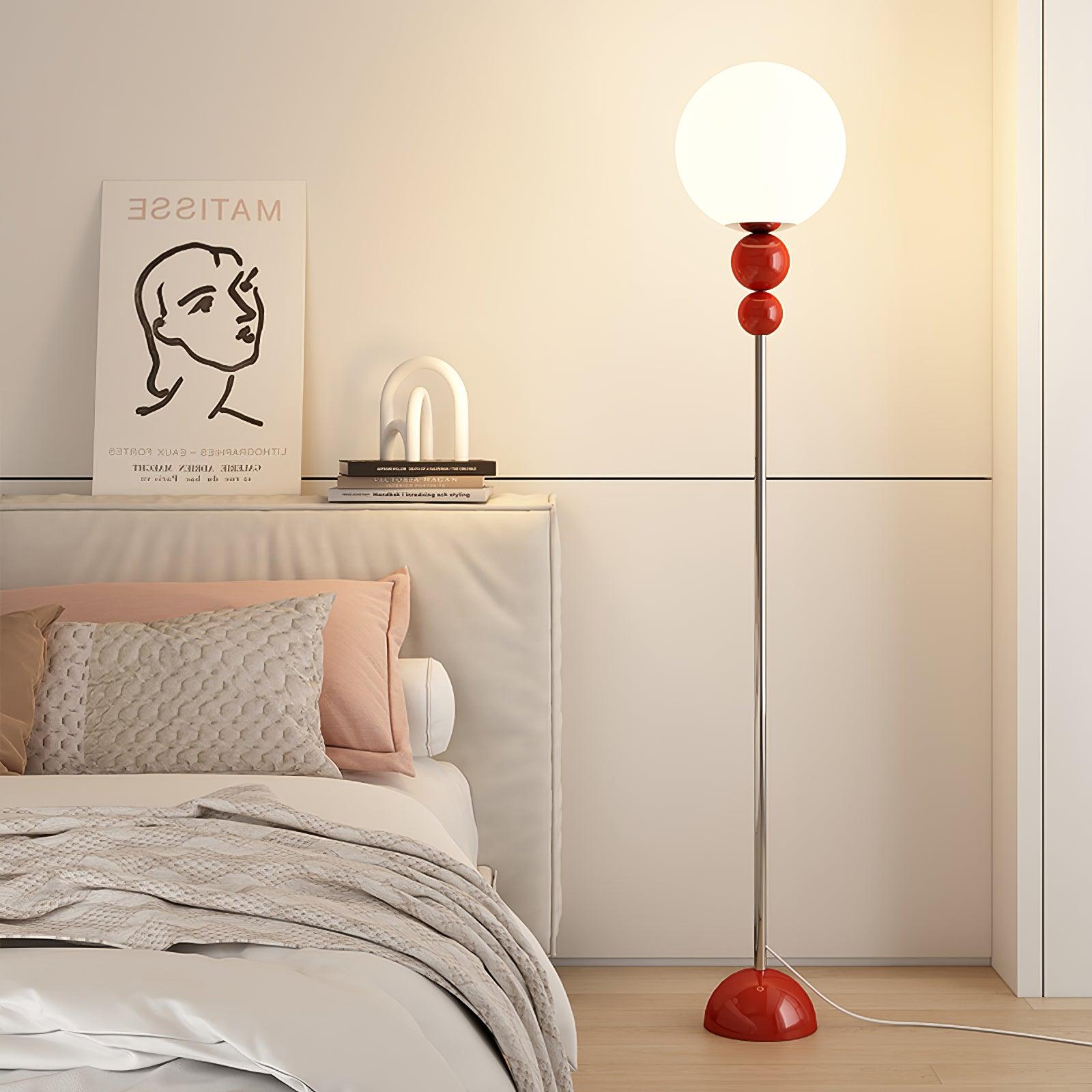 Moktan Sabai Clavel Modern Floor Lamp – Metal & Glass Elegant Standing Light