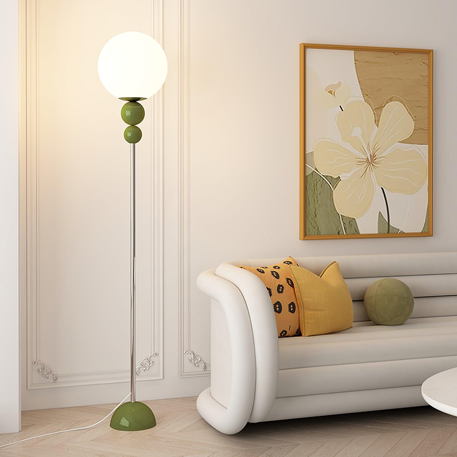 Moktan Sabai Clavel Modern Floor Lamp – Metal & Glass Elegant Standing Light