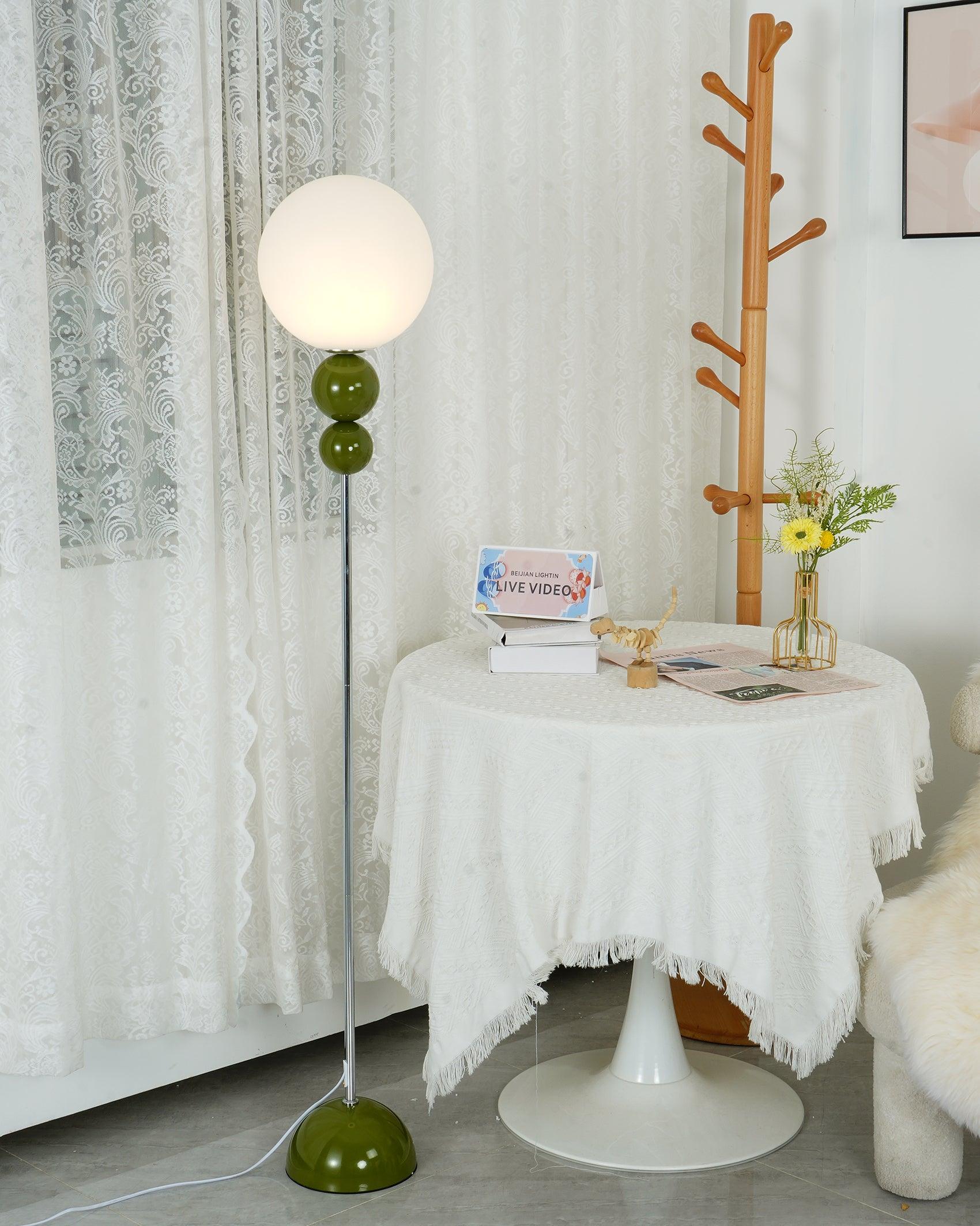 Moktan Sabai Clavel Modern Floor Lamp – Metal & Glass Elegant Standing Light