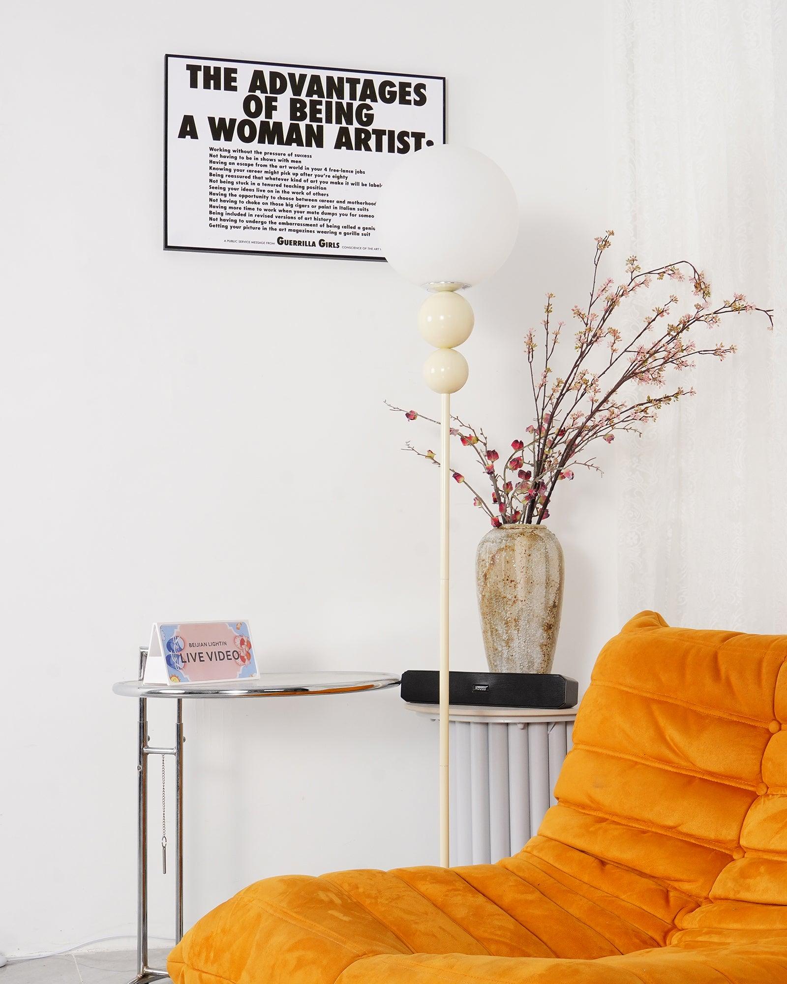 Moktan Sabai Clavel Modern Floor Lamp – Metal & Glass Elegant Standing Light