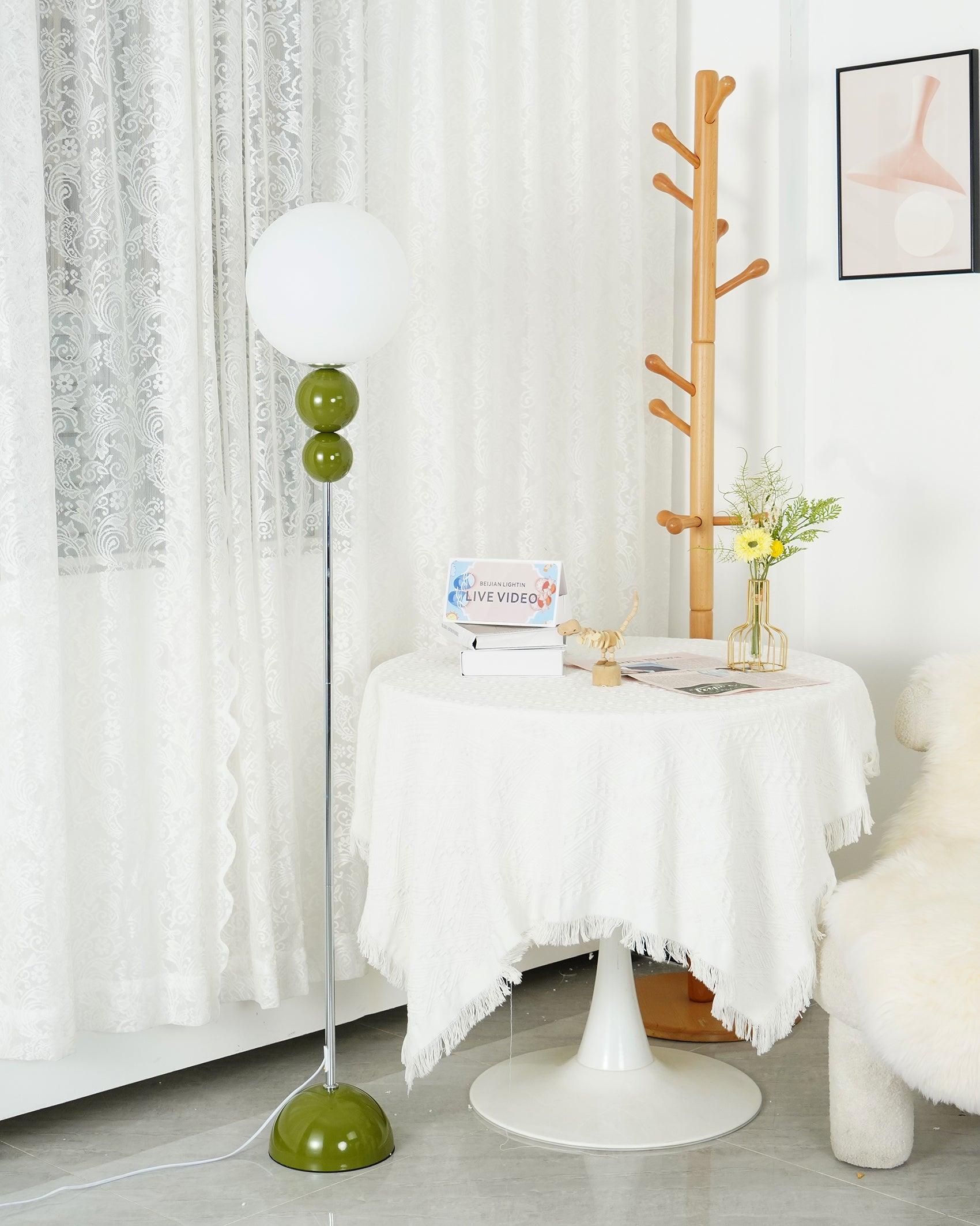Moktan Sabai Clavel Modern Floor Lamp – Metal & Glass Elegant Standing Light
