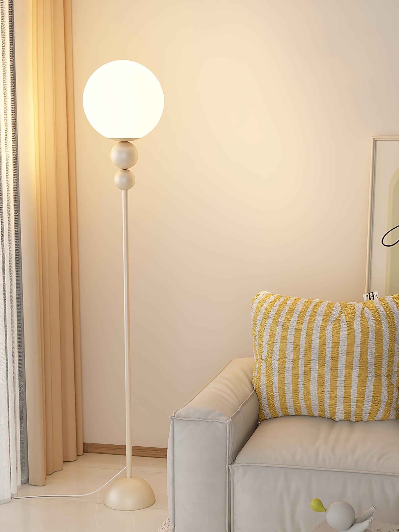 Moktan Sabai Clavel Modern Floor Lamp – Metal & Glass Elegant Standing Light