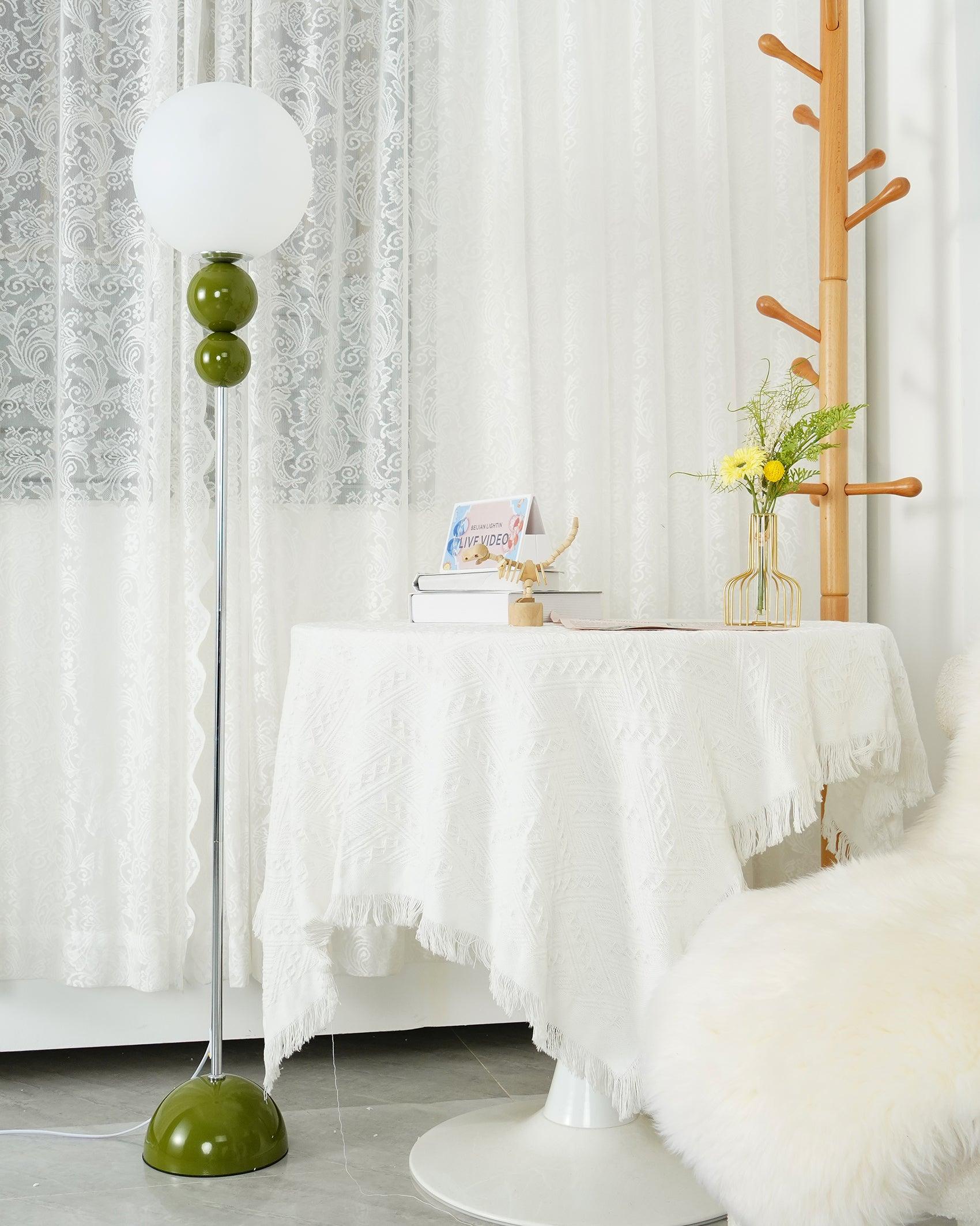 Moktan Sabai Clavel Modern Floor Lamp – Metal & Glass Elegant Standing Light
