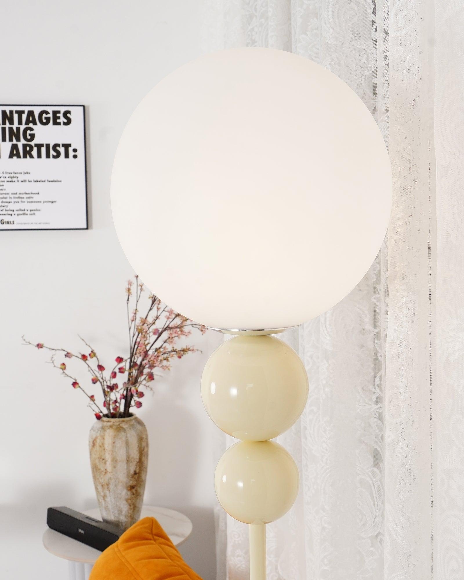 Moktan Sabai Clavel Modern Floor Lamp – Metal & Glass Elegant Standing Light