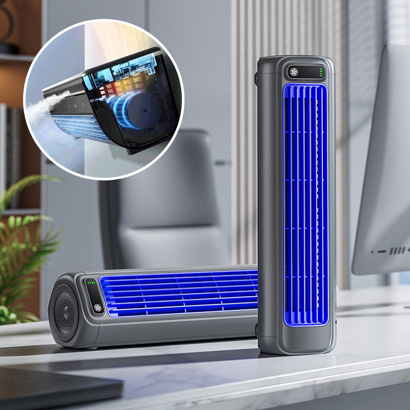 Moktan Sabai Portable Air Conditioner Fan Rechargeable Wall Mount Cooling Fan 2000mAh Default