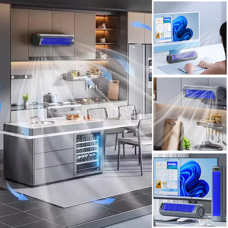 Moktan Sabai Portable Air Conditioner Fan Rechargeable Wall Mount Cooling Fan 2000mAh