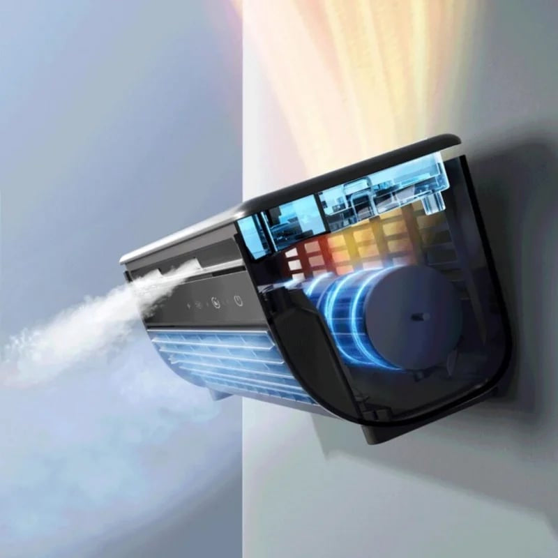 Moktan Sabai Portable Air Conditioner Fan Rechargeable Wall Mount Cooling Fan 2000mAh