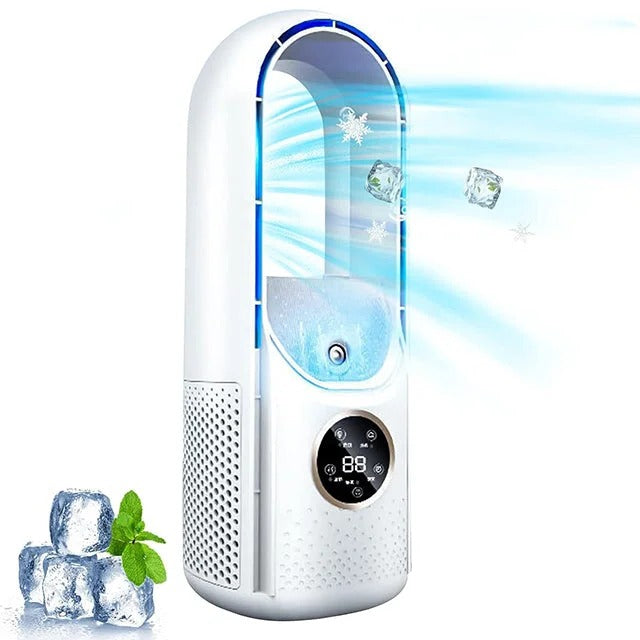 Moktan Sabai Portable Bladeless Air Cooler USB Mini Air Conditioner Fan with Timer Black