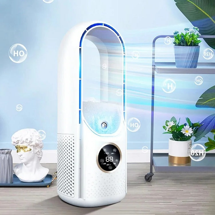 Moktan Sabai Portable Bladeless Air Cooler USB Mini Air Conditioner Fan with Timer