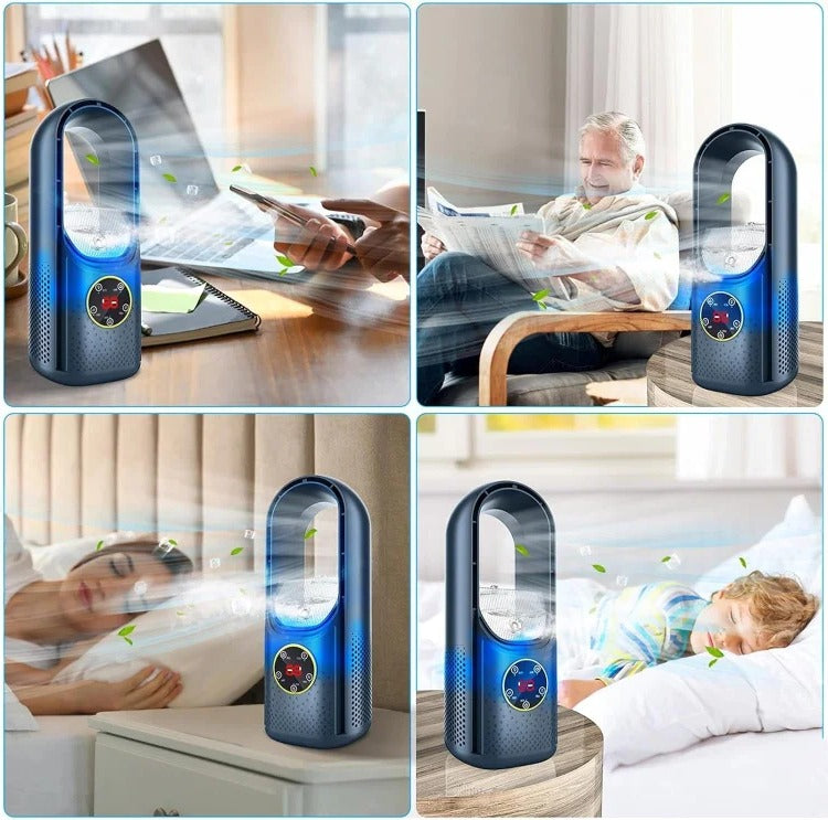 Moktan Sabai Portable Bladeless Air Cooler USB Mini Air Conditioner Fan with Timer
