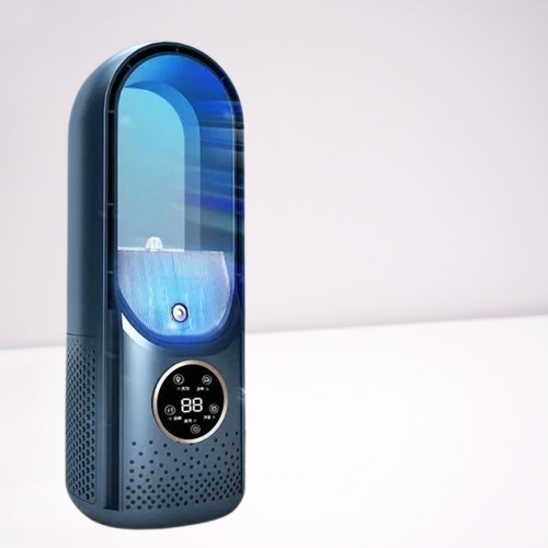 Moktan Sabai Portable Bladeless Air Cooler USB Mini Air Conditioner Fan with Timer Blue