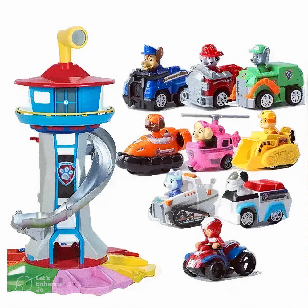 Moktan Sabai Kids Car Ramp Toy Set with Slide Tower & Race Track Playset