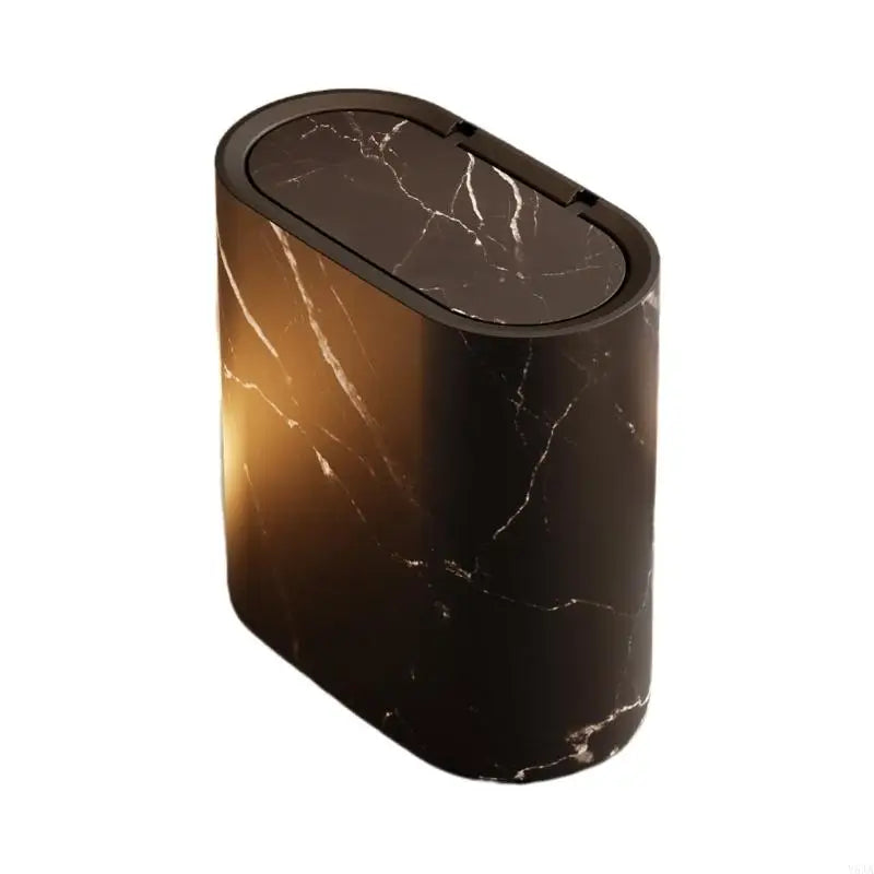 Moktan Sabai Small Trash Can with Lid | Odor Blocking Bathroom Bin White