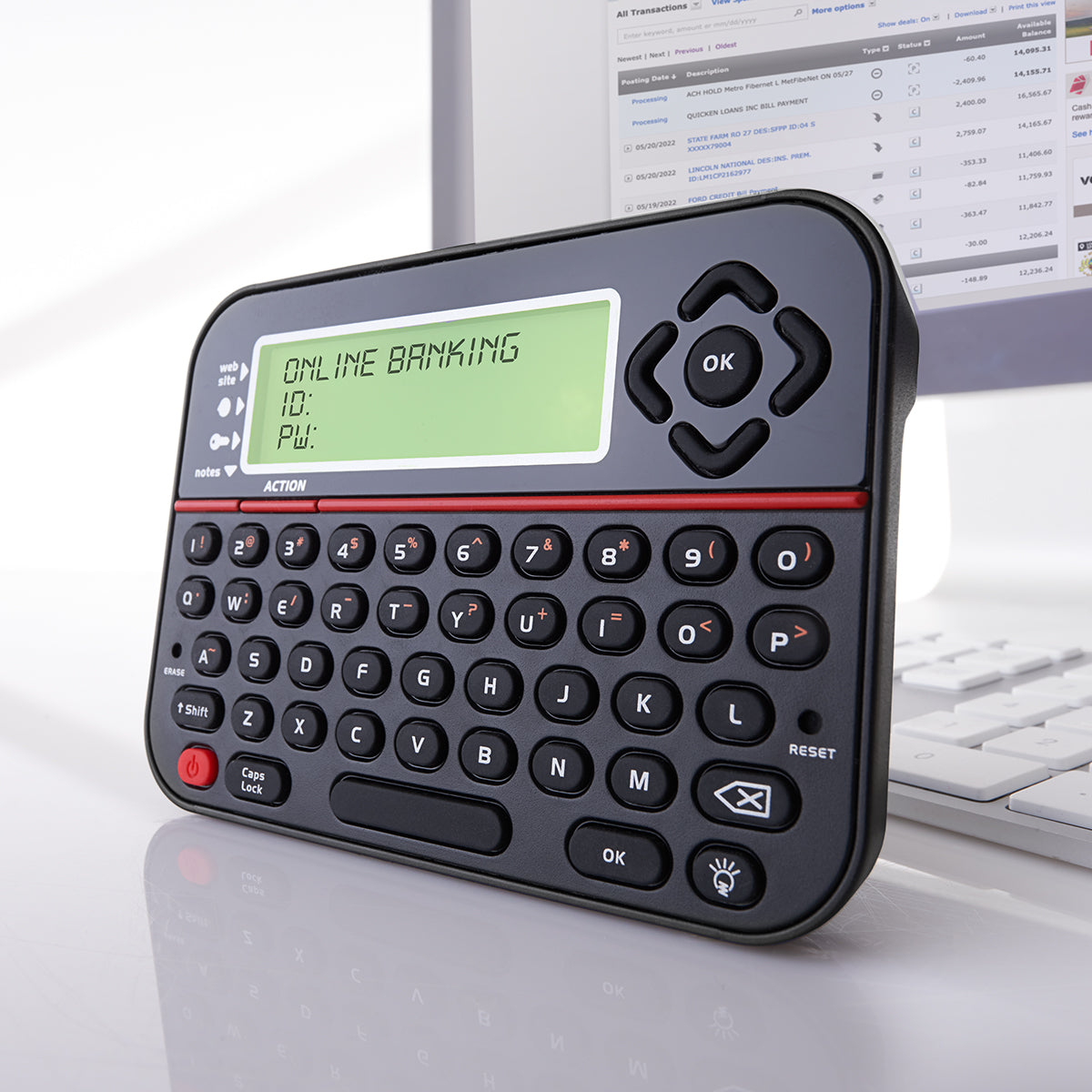 Moktan Sabai Compact Password Manager Vault for Secure Storage of 400 User IDs and Passwords with PIN Access Default
