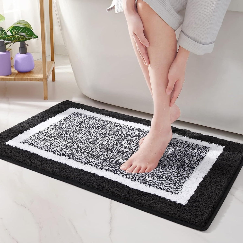 Moktan Sabai Anti-Slip Microfiber Bath Mat Soft Quick Dry Bathroom Rug 20"x31.5" Onyx Glow
