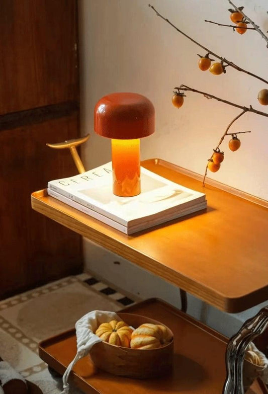 Cordless LED Table Lamp with Touch Control – Portable Mushroom Design for Indoor and Outdoor Use