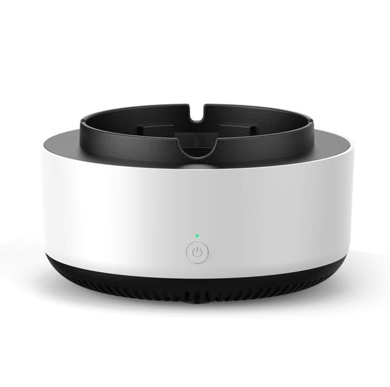 Moktan Sabai Smokeless Ashtray Air Purifier Smoke Filter Ashtray with Odor Removal Round (white)