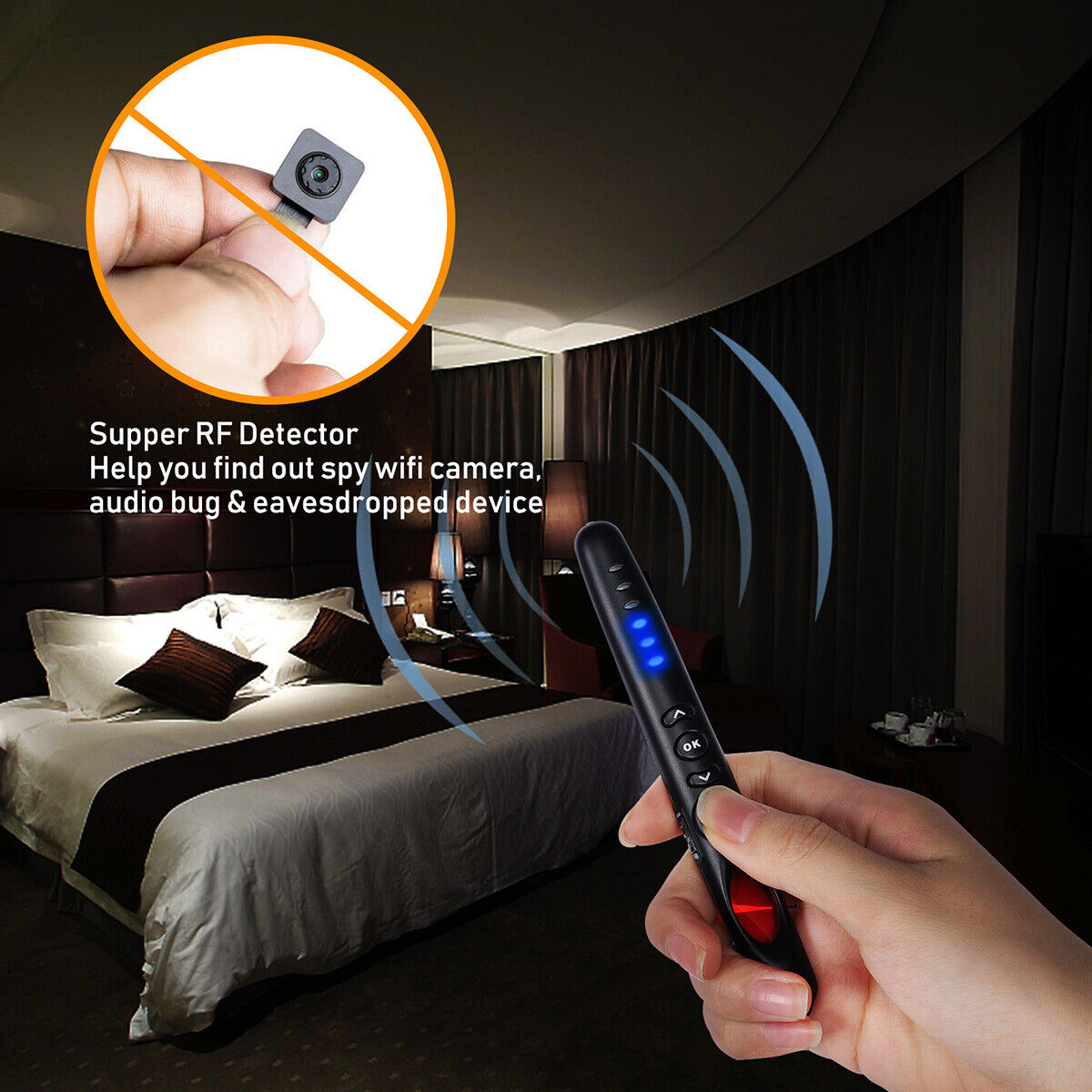 Moktan Sabai Hidden Camera Detector RF Signal Bug GPS Tracker Finder Device