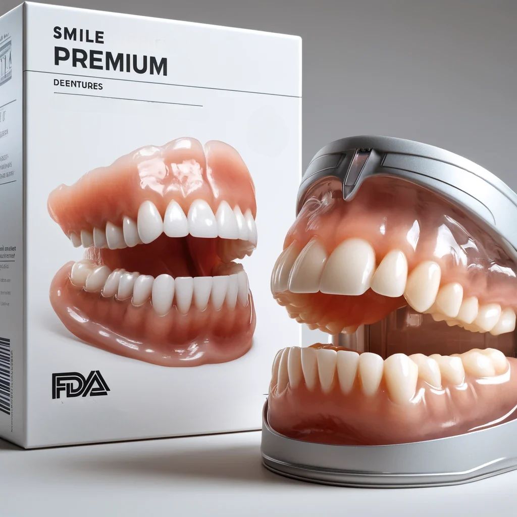 Moktan Sabai LumaDent Custom Full Dentures – Natural Fit Ivory & White Teeth Set