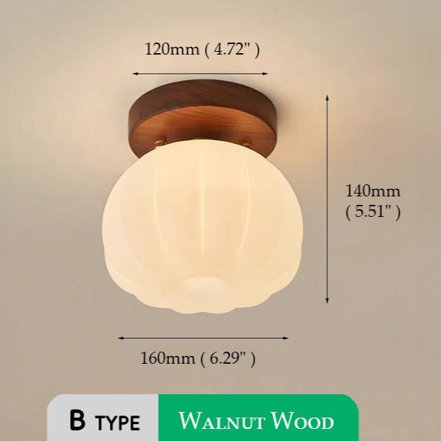 Moktan Sabai Pumpkin Flush Mount Ceiling Light Modern Round LED Ceiling Lamp