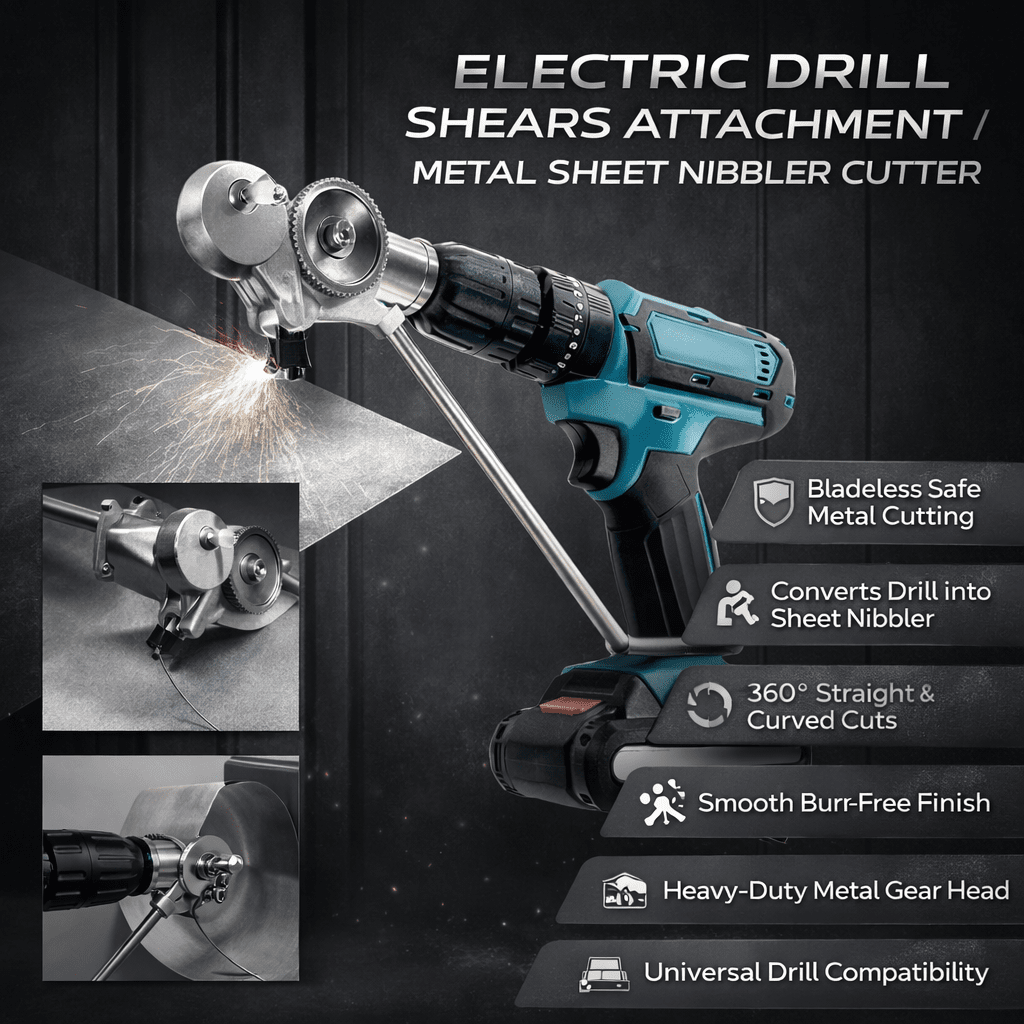 Moktan Sabai Drill Attachment Sheet Metal Cutter Nibbler Tool for Electric Drill
