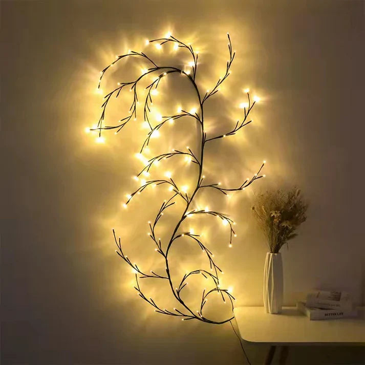 Moktan Sabai Willow Vine LED String Light | Decorative Hanging Branch Lamp for Wall Decor