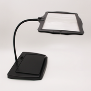 Moktan Sabai LED Floor Lamp with 3X Magnifying Lens & Adjustable Arm | Modern Black Standing Lamp for Precision Tasks Black
