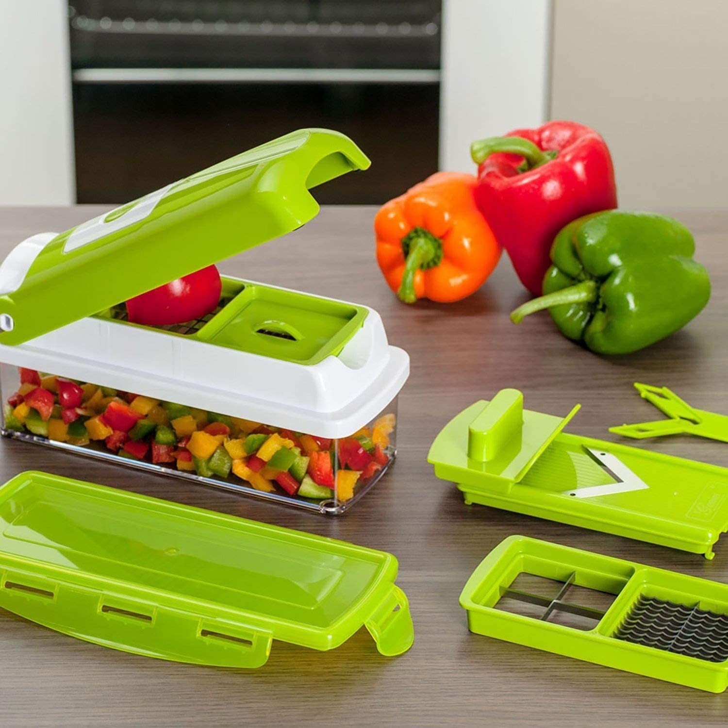 Moktan Sabai 12-in-1 Vegetable Slicer Chopper with Container Multi Blade Food Cutter