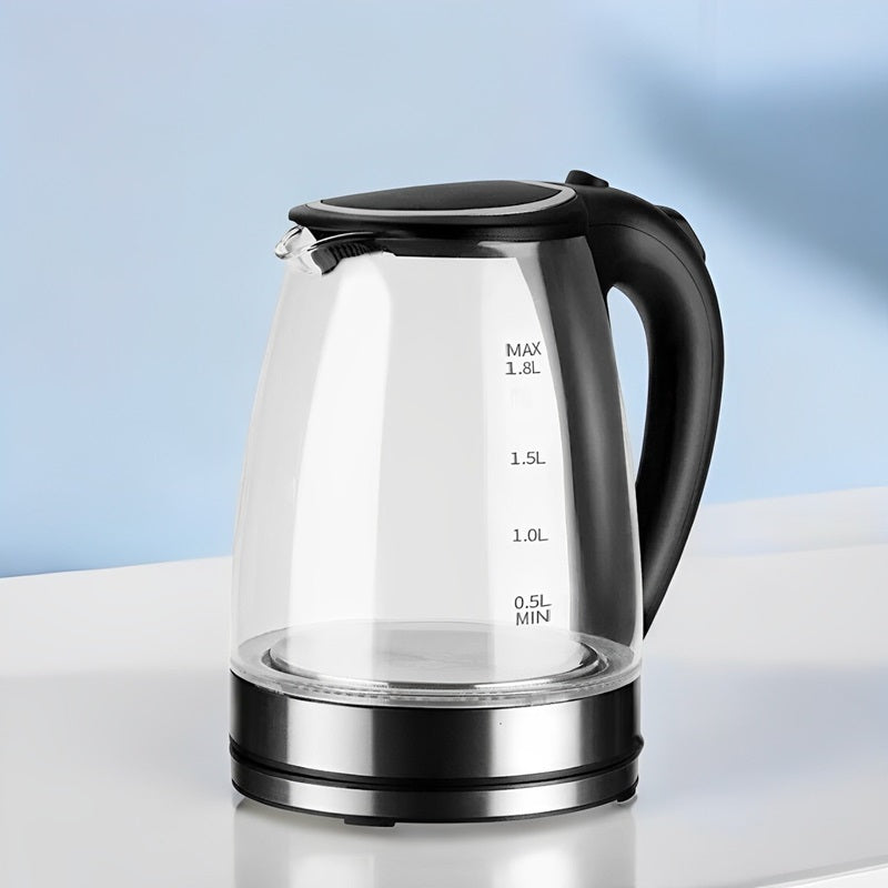 Moktan Sabai Electric Glass Kettle 1.8L 1500W Fast Boil LED Cordless