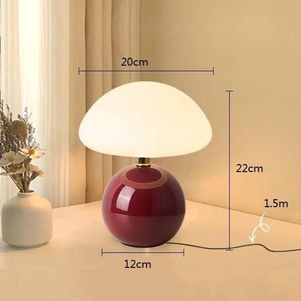Moktan Sabai French Cream Mushroom Table Lamp