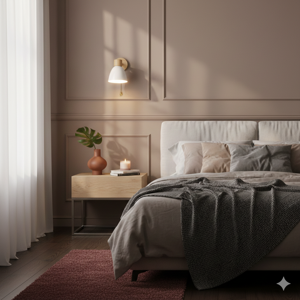 Moktan Sabai Modern Minimalist Wooden Cone Wall Sconce LED E27 Wall Light