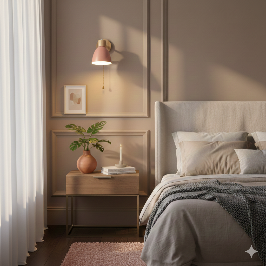 Moktan Sabai Modern Minimalist Wooden Cone Wall Sconce LED E27 Wall Light
