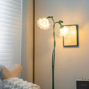 Moktan Sabai Calla Flower Floor Lamp Matte Green Floral Standing Light