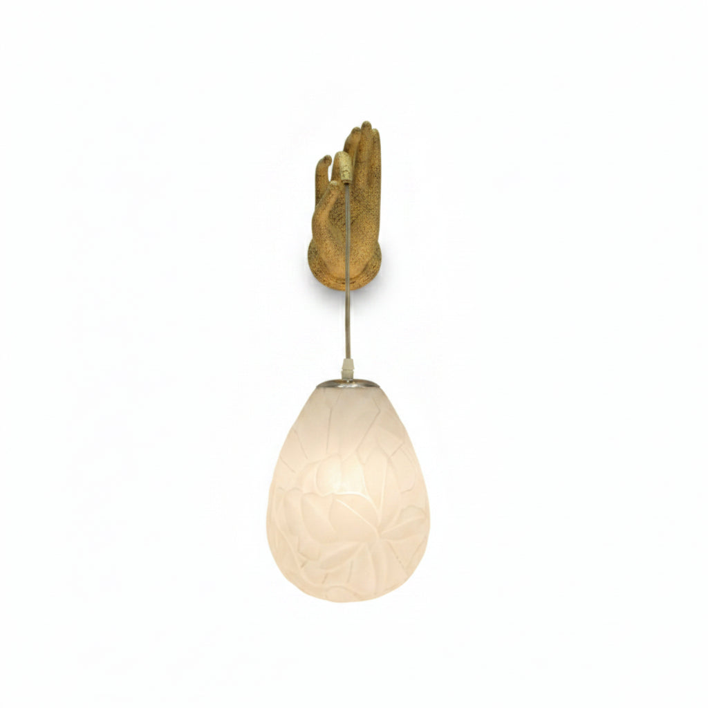 Moktan Sabai Modern Chinese Lotus Wall Lamp Creative Corridor Hallway Teahouse Art Decor Light