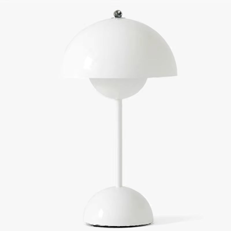 Moktan Sabai Portable LED Mushroom Table Lamp Touch Dimmable Rechargeable Flowerpot Light White