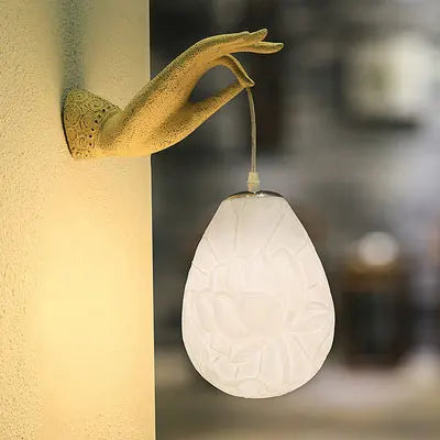Moktan Sabai Modern Chinese Lotus Wall Lamp Creative Corridor Hallway Teahouse Art Decor Light