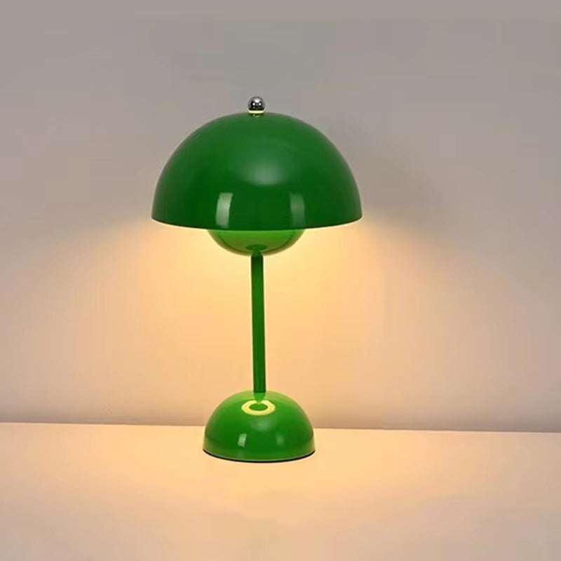 Moktan Sabai Portable LED Mushroom Table Lamp Touch Dimmable Rechargeable Flowerpot Light Green
