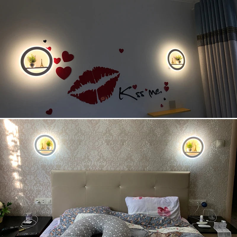 Moktan Sabai Dimmable LED Wall Light Remote Control Modern Bedroom Living Room AC90-220V