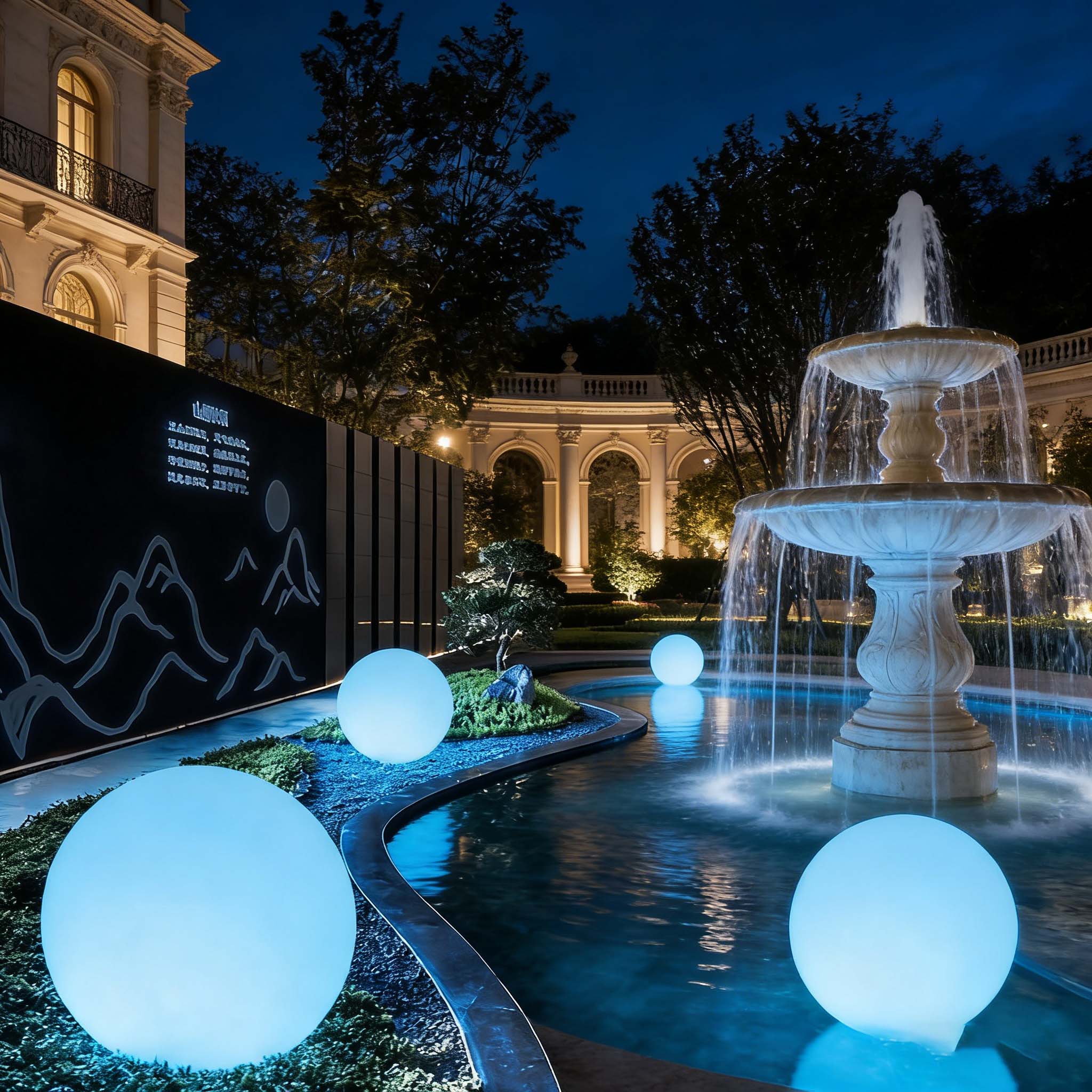 Moktan Sabai Modern PE Globe Outdoor Garden Light | Rechargeable 16 Color LED Outdoor Lamp