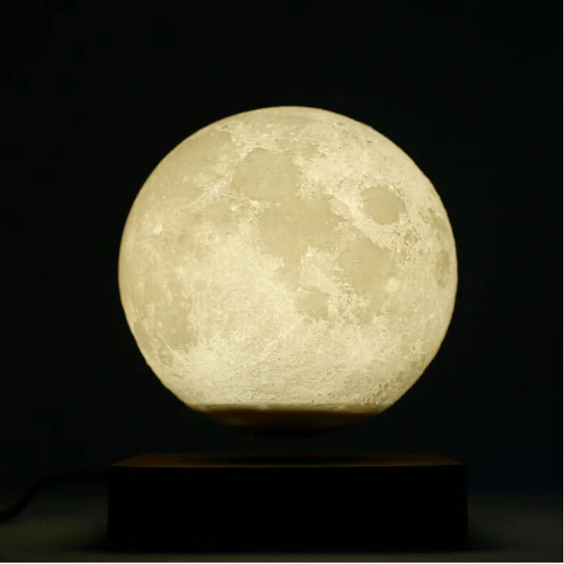 Moktan Sabai 3D Floating Moon Lamp Magnetic Levitating LED Night Light Rotating Desk Decor
