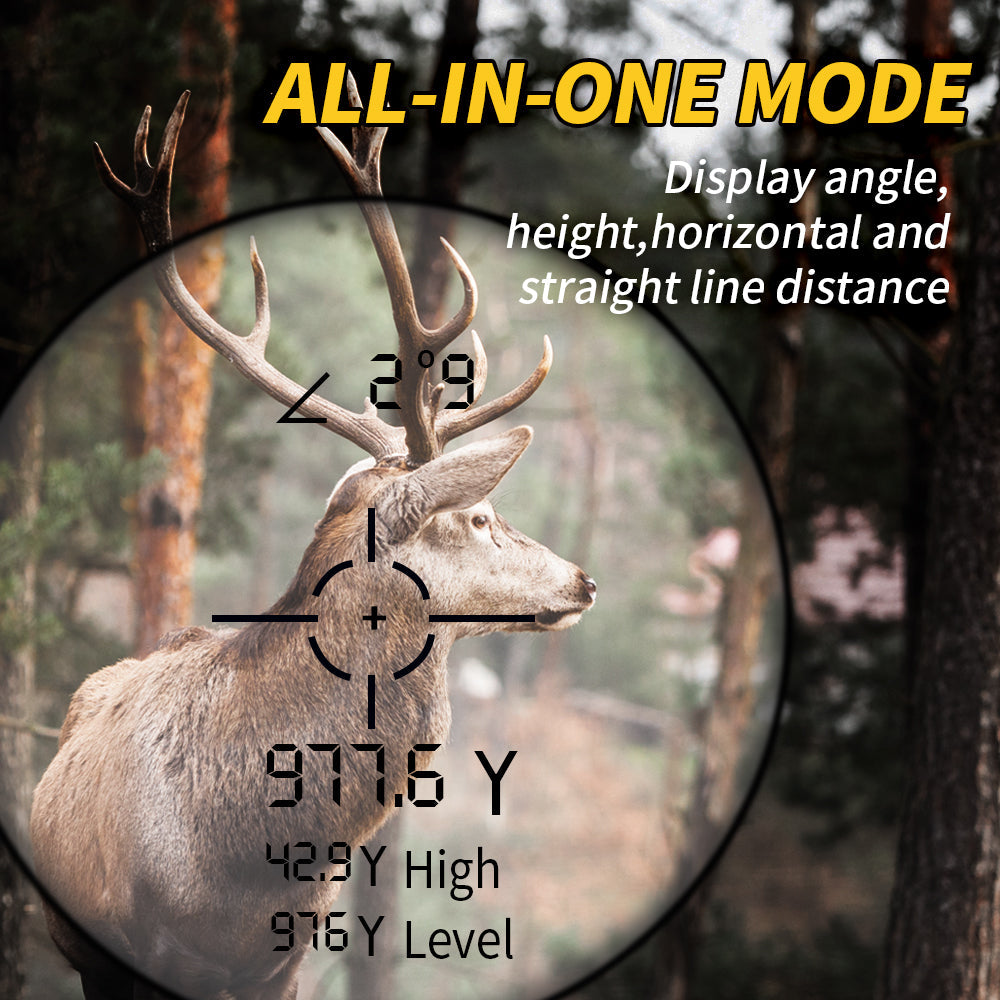 Moktan Sabai 1000 Yard Laser Rangefinder Hunting Golf Range Finder 6.5X Rechargeable