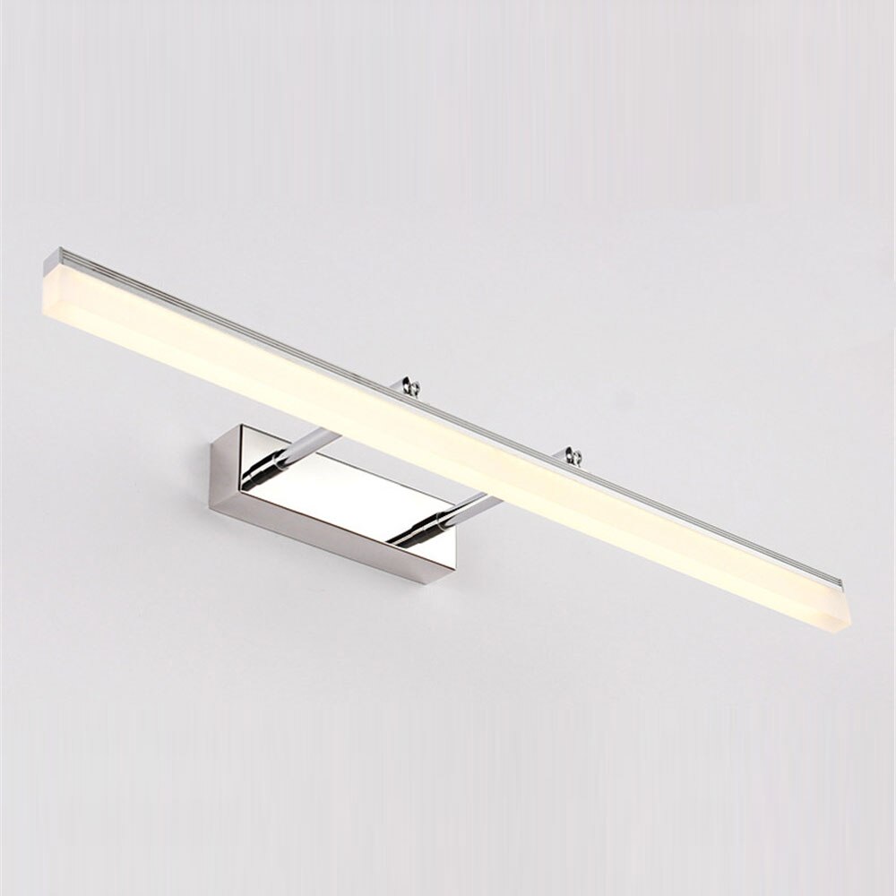 Moktan Sabai SlimShine LED Wall Light – Waterproof IP65 Bathroom Vanity Lamp Silver