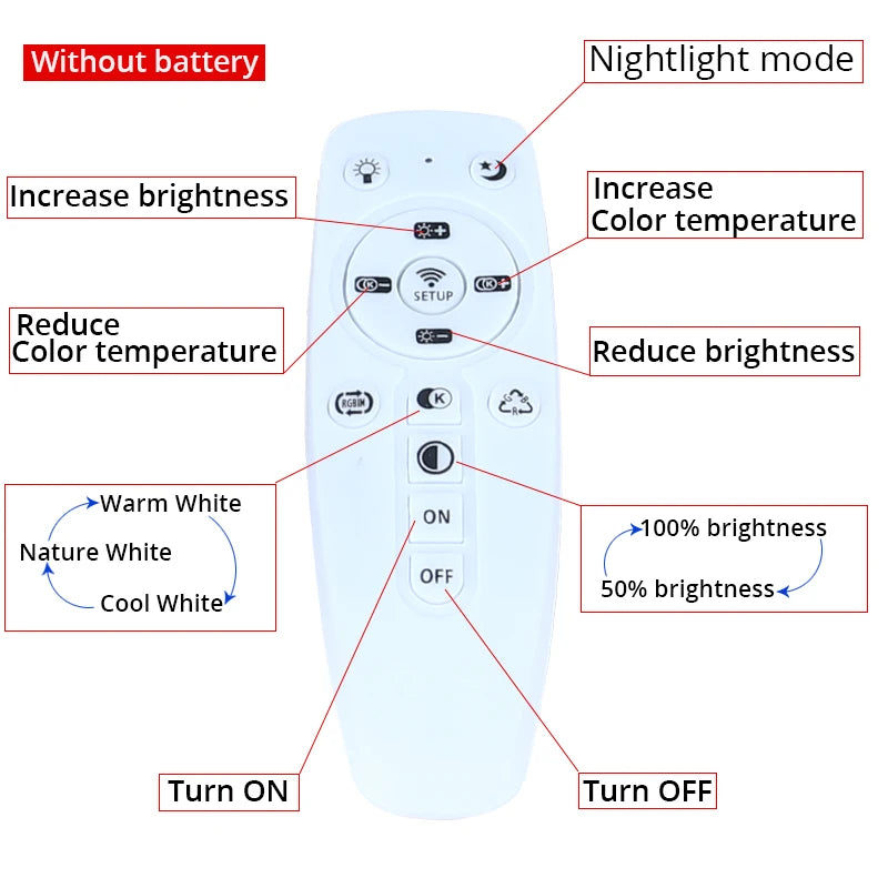 Moktan Sabai Dimmable LED Wall Light Remote Control Modern Bedroom Living Room AC90-220V