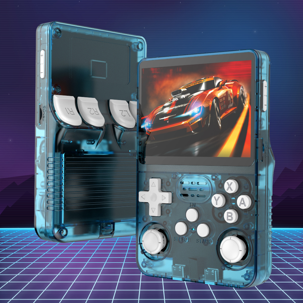 Moktan Sabai Handheld Retro Gaming Console with 3.5" IPS Screen & 20,000 Games Lake Blue