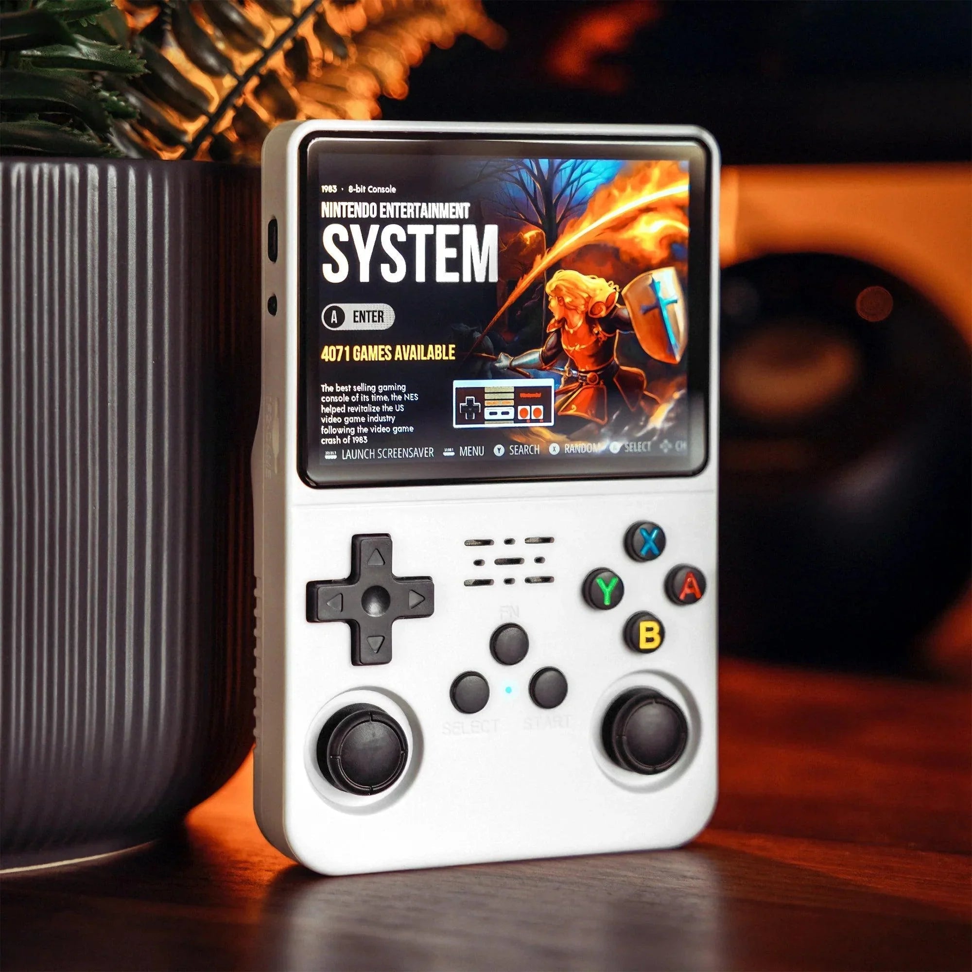 Moktan Sabai Handheld Retro Gaming Console with 3.5" IPS Screen & 20,000 Games White