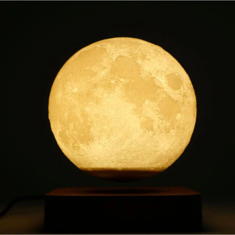 Moktan Sabai 3D Floating Moon Lamp Magnetic Levitating LED Night Light Rotating Desk Decor